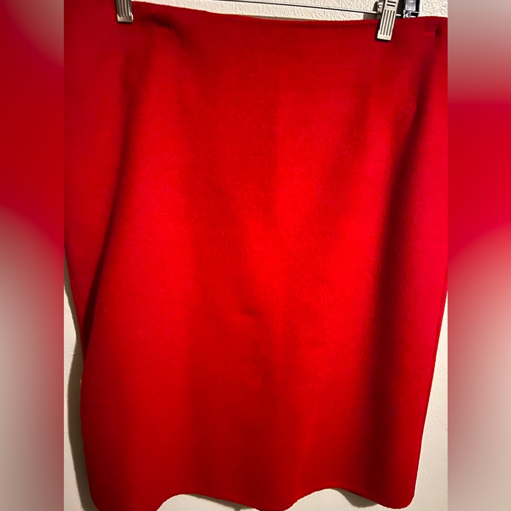 Talbots red wool skirt.